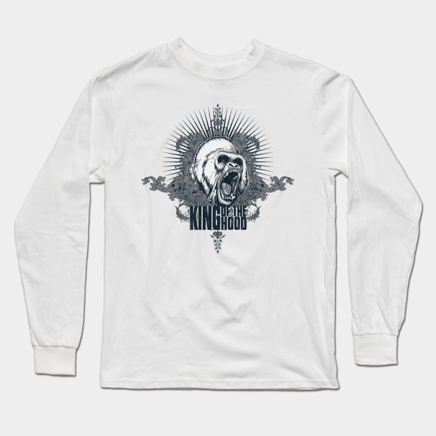 King Of The Hood - Gorilla Long Sleeve T-Shirt by T-Culture